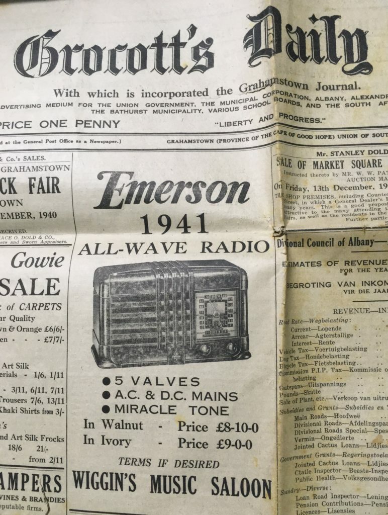All wave radio advert